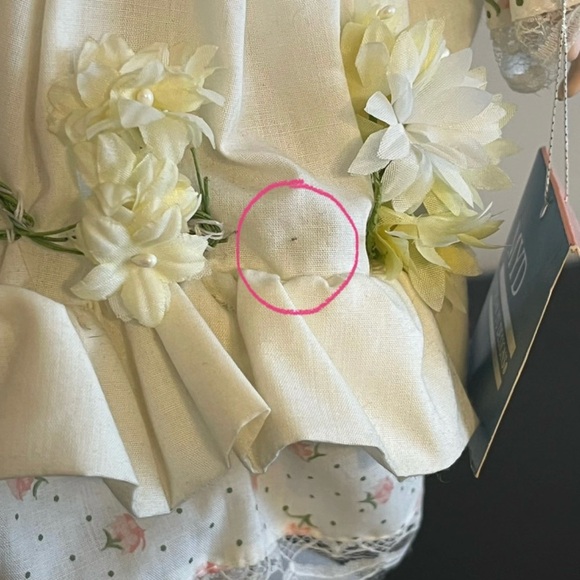 MYD Marian Yu Designs Bisque Porcelain Heirloom Doll Floral 1987 Vintage 15in - Picture 6 of 10